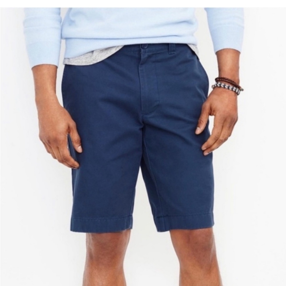 J. Crew Rivington Bundle(2) Shorts Sz33W Khaki/ Navy Blue Flat Front - Picture 2 of 14